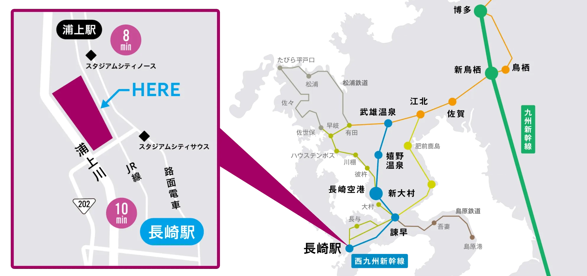 長崎スタジアムシティ地図