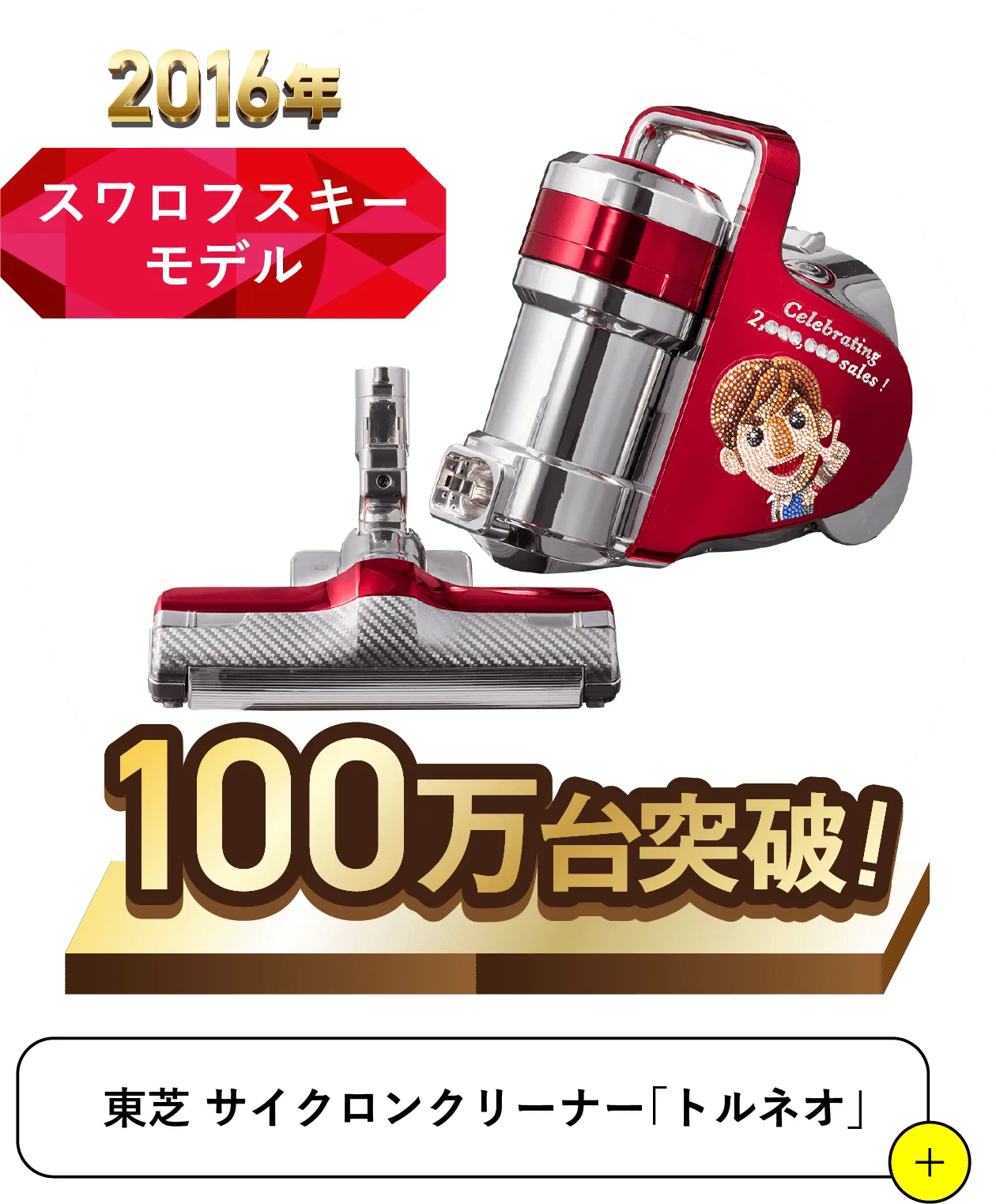 2016 100万代突破 東芝「トルネオ」スワロフスキーモデル