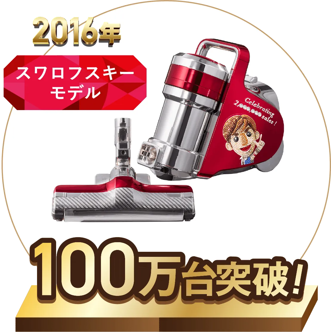 2016 100万代突破 東芝 サイクロンクリーナー「トルネオ」スワロフスキーモデル